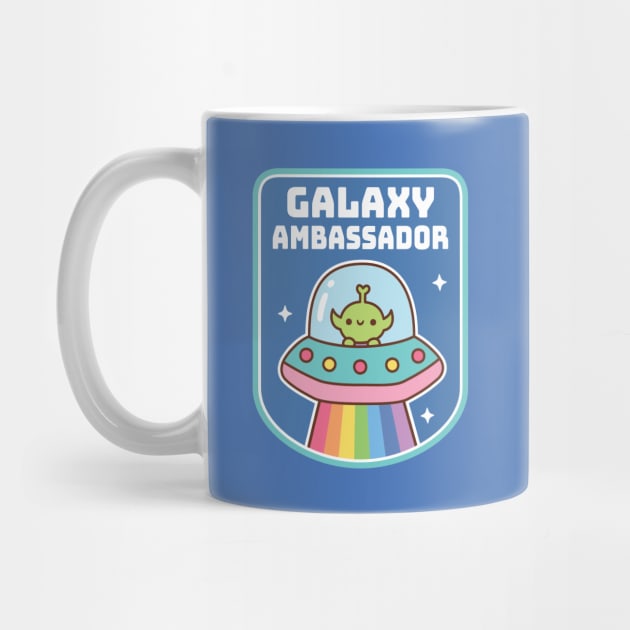 Funny Alien Galaxy Ambassador Badge by rustydoodle